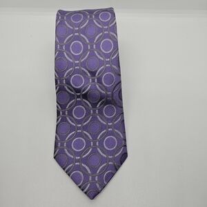 MICHAEL Michael Kors light purple and silver tie with circles pattern